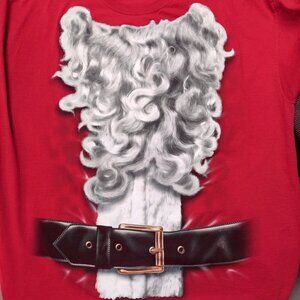 Christmas Themed Men's Red Santa's Beard Graphic Tee